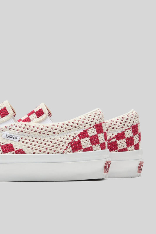 Vans "off The Wall" Sneaker Lx Classic Slip-on 98 Checkerboard Rosso/bianco Unisex